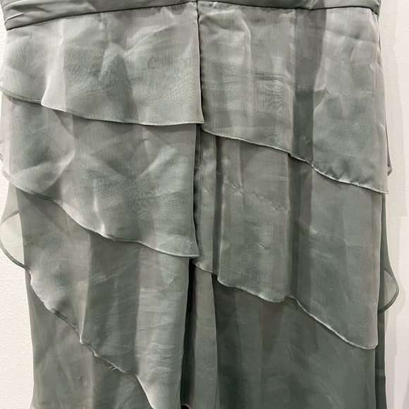 Adrianna Papell Womens Green Frosted Sage Beaded Evening Gown SIZE 16 - Picture 7 of 7